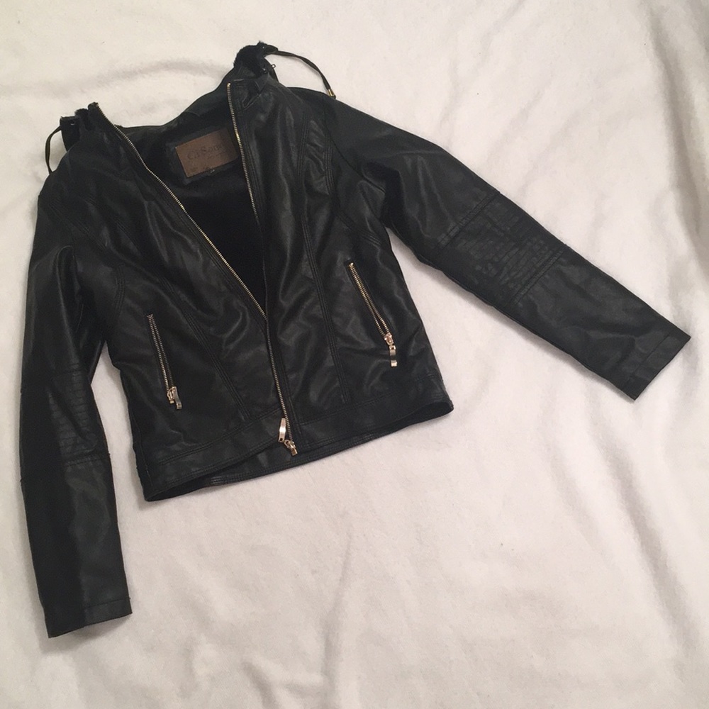 Fur-Lined Leather Jacket